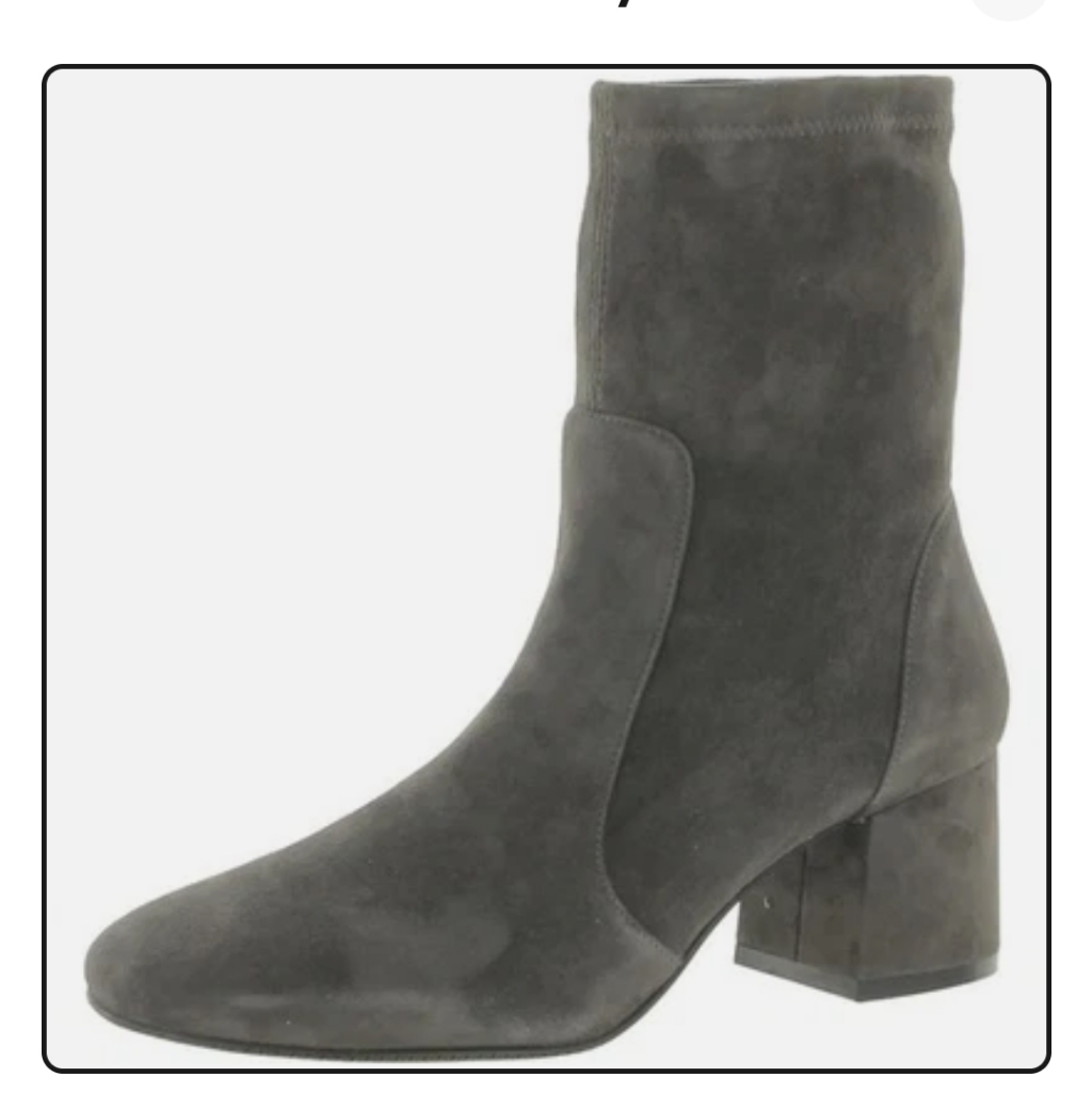 Stuart Weitzman Woman Sleek 60 Sock Boots Gray Size 12